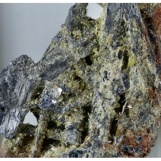 Ottensite & Klebelsbergite & Sulphur On Stibnite