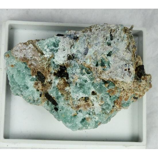 Fluorite & Rhodochrosite & Calcioancylite-(Ce) & Bastnäsite-(Ce) & Aegirine