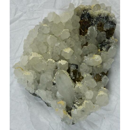 Bournonite & Quartz & Dolomite & Chalcopyrite