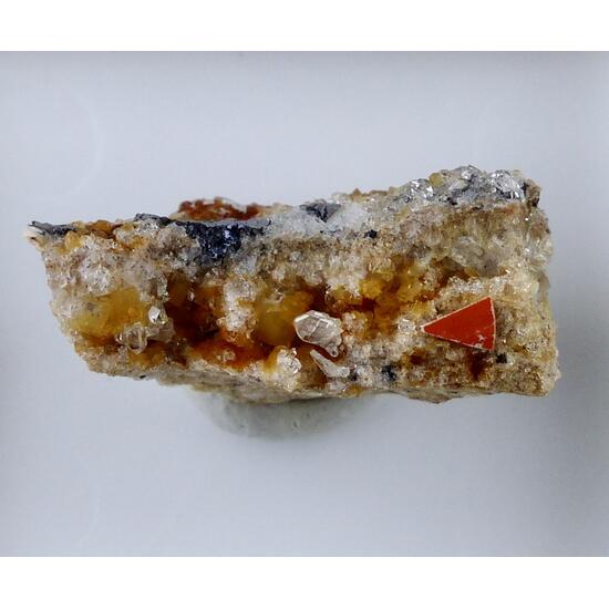 Cerussite On Quartz & Fluorite & Galena