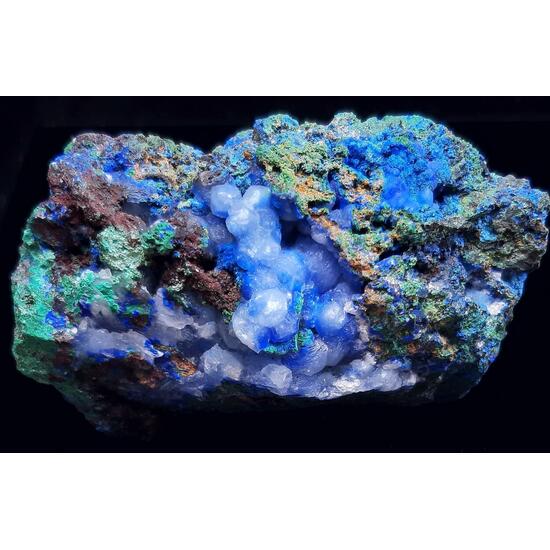 Azurite & Malachite & Calcite
