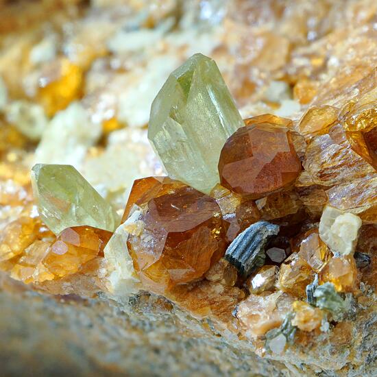 Grossular Var Hessonite & Diopside