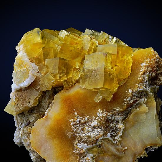 Fluorite on Chalcedony