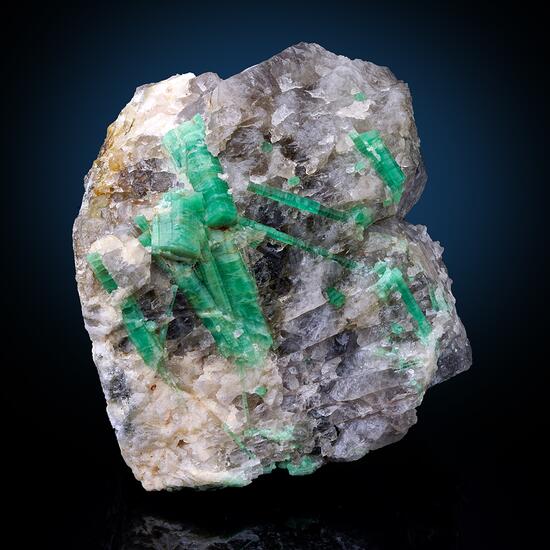 Beryl Var Emerald In Quartz