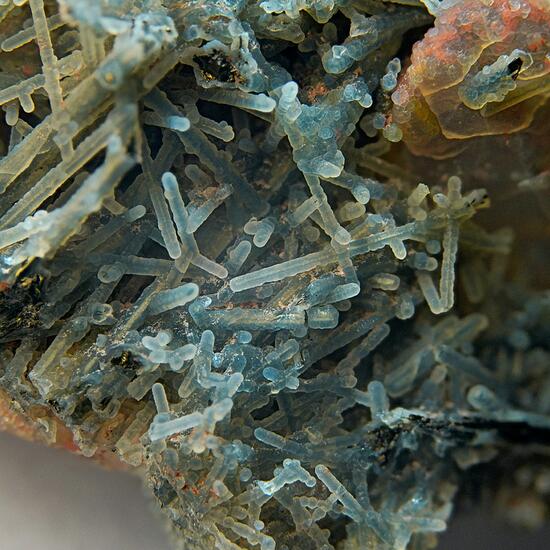 Bismuthinite & Chalcedony