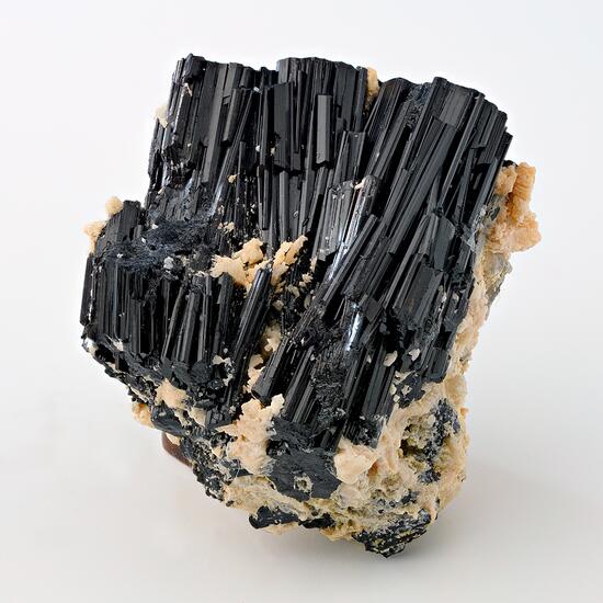 Schorl On Orthoclase