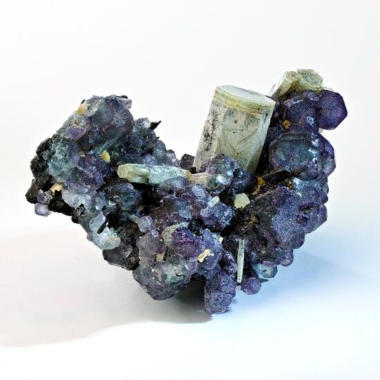Beryl Var Heliodor & Fluorite