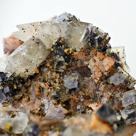 Fluorite Calcite & Chalcopyrite Dolomite