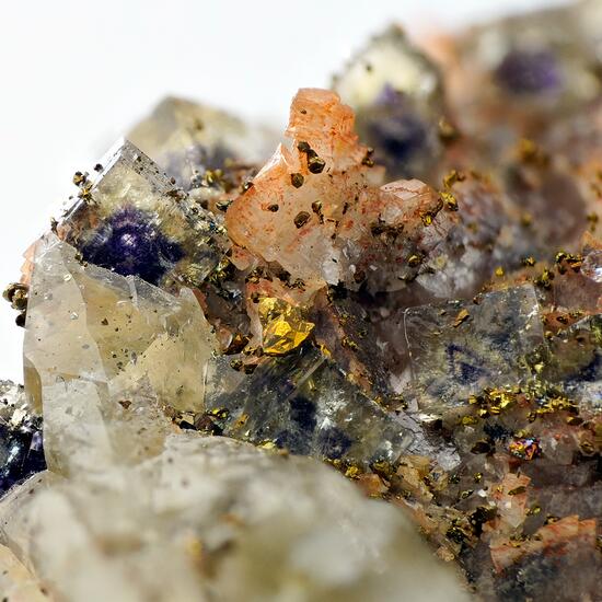 Fluorite Calcite & Chalcopyrite Dolomite