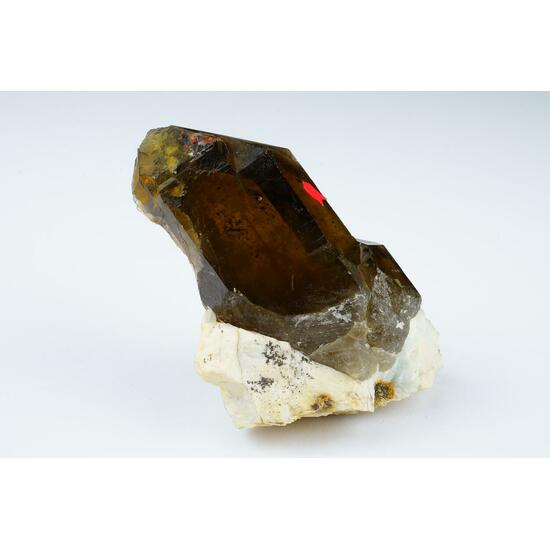 Smoky Quartz Chlorite & Garnet Var Spessartine