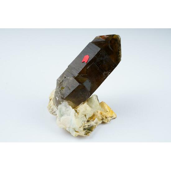 Smoky Quartz Chlorite & Garnet Var Spessartine