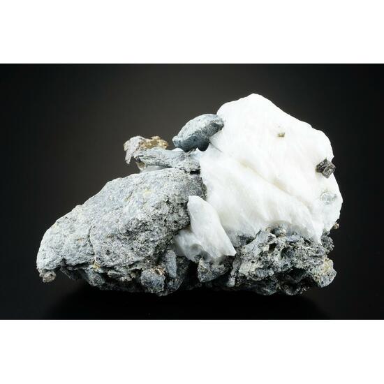 Native Silver Acanthite & Calcite