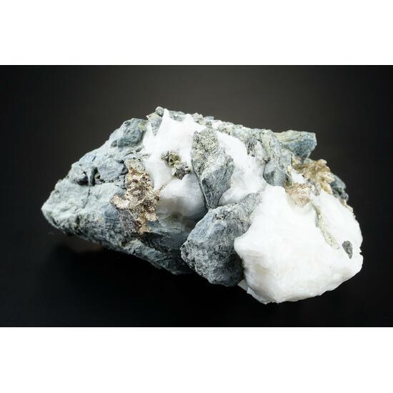 Native Silver Acanthite & Calcite