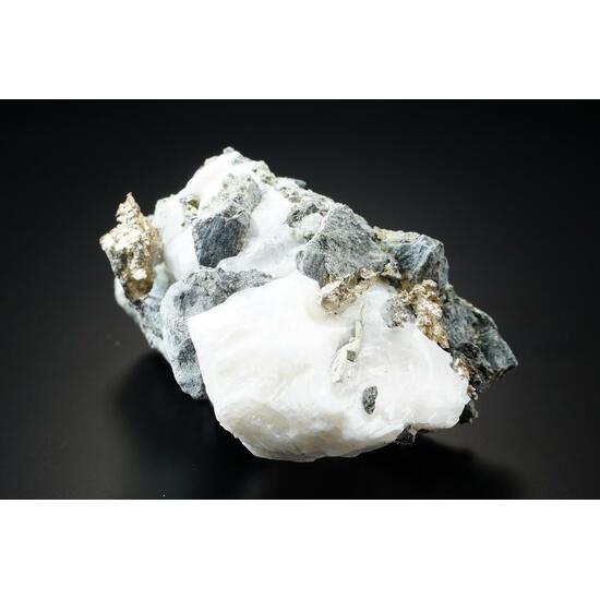 Native Silver Acanthite & Calcite