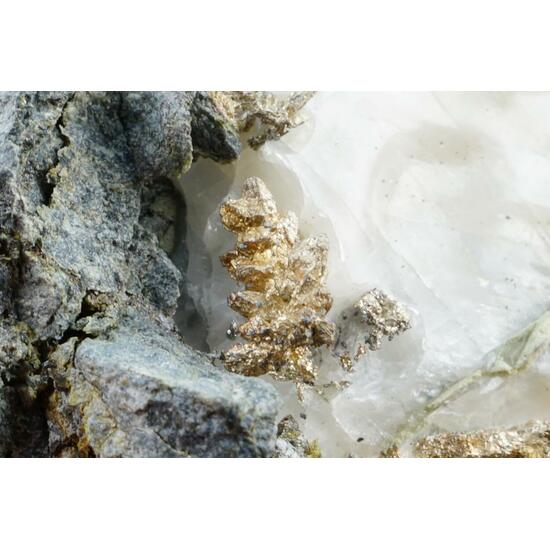 Native Silver Acanthite & Calcite