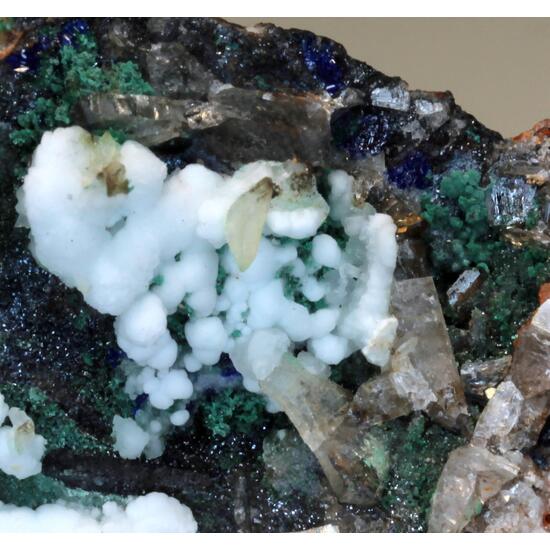 Zincolivenite Azurite Baryte Dolomite Calcite & Aragonite