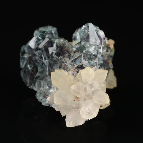 Quartz On Fluorite