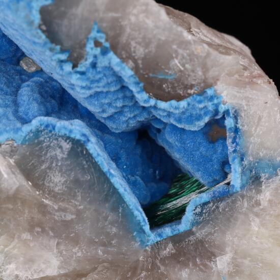 Malachite & Shattuckite On Quartz