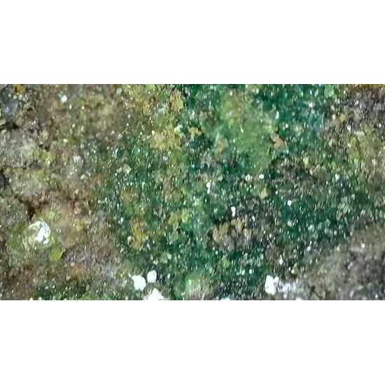 Zippeite With Andersonite On Uraninite & Pyrite