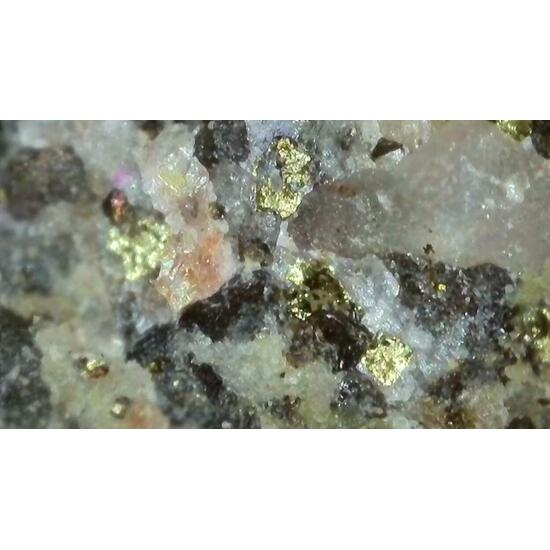 Andersonite On Uraninite In Sandstone With Pyrite
