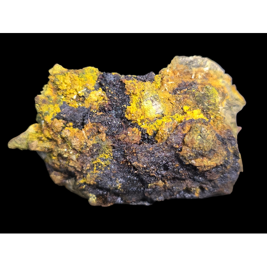 Schoepite With Rutherfordine On Uraninite