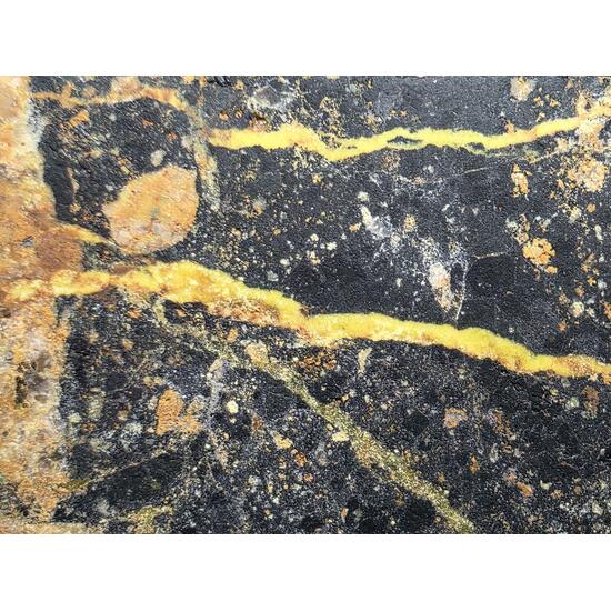 Uranophane With Gummite In Uraninite