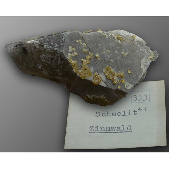 Scheelite On Smoky Quartz