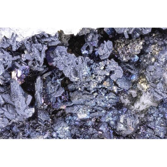 Sternbergite On Baryte & Quartz