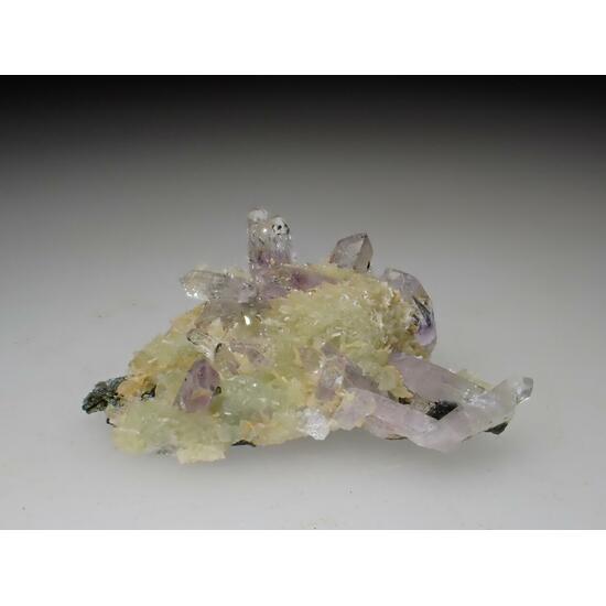 Prehnite & Amethyst