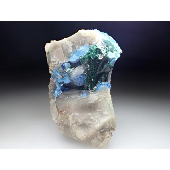 Shattuckite Malachite Quartz & Calcite