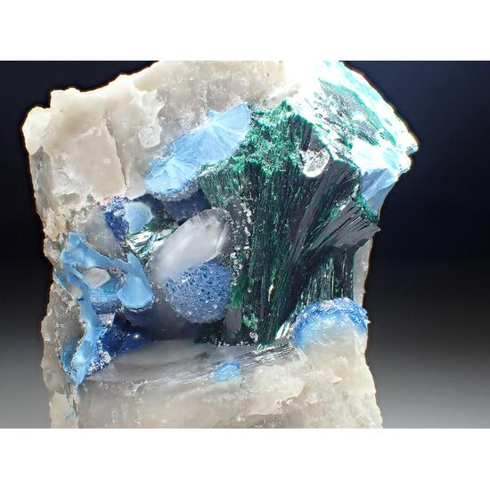 Shattuckite Malachite Quartz & Calcite