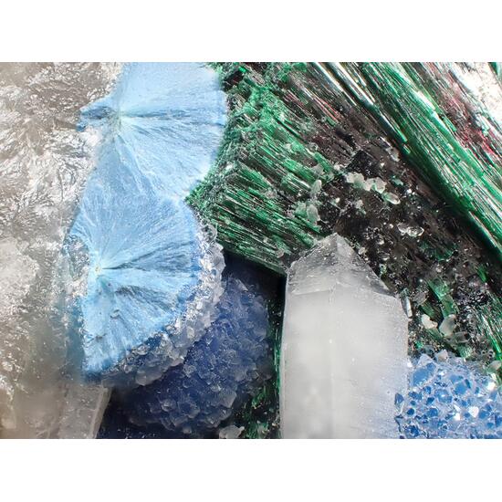 Shattuckite Malachite Quartz & Calcite