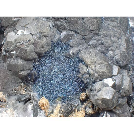 Galena Calcite & Boulangerite