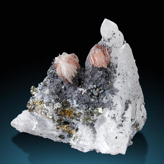 Baryte Realgar Chalcopyrite & Quartz