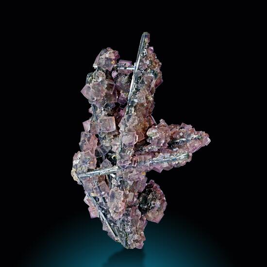Fluorite On Stibnite