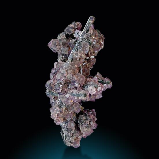 Fluorite On Stibnite