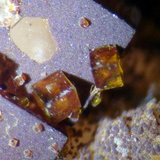 Bariopharmacosiderite & Fluorite