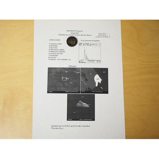Sopcheite With Kotulskite & Merenskyite & Michenerite