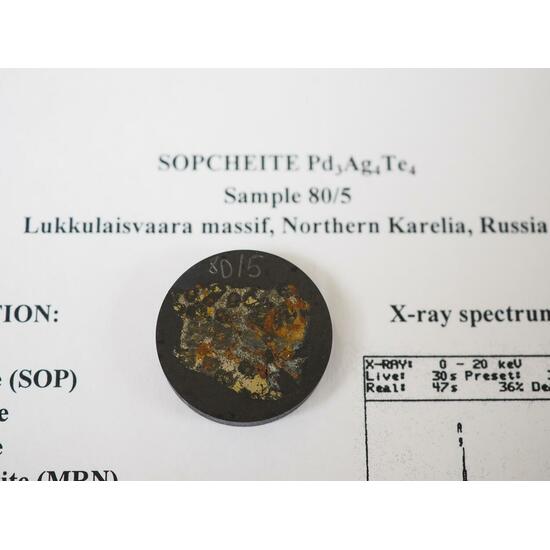 Sopcheite With Kotulskite & Merenskyite & Michenerite