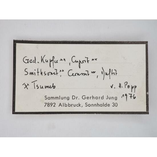 Copper With Cuprite & Smithsonite & Cerussite & Duftite