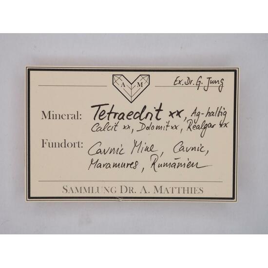 Tetrahedrite With Calcite & Dolomite & Realgar