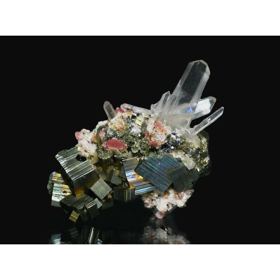 Rhodochrosite Pyrite & Quartz