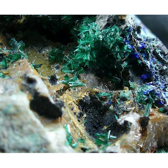 Brochantite Linarite & Malachite