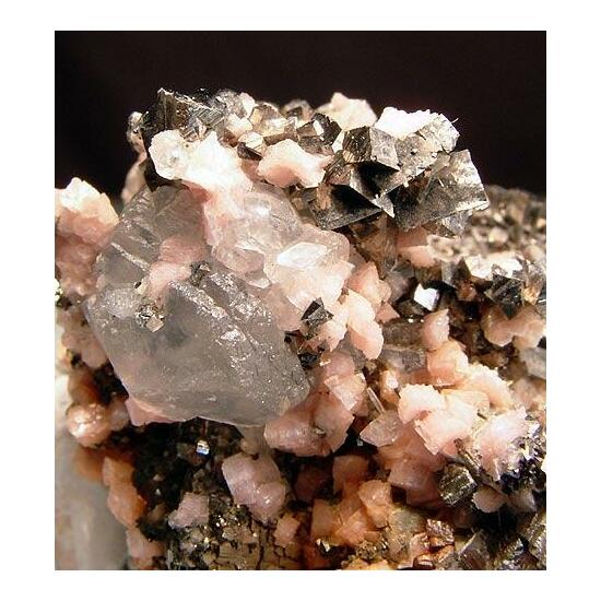 Arsenopyrite Rhodochrosite & Pyrite