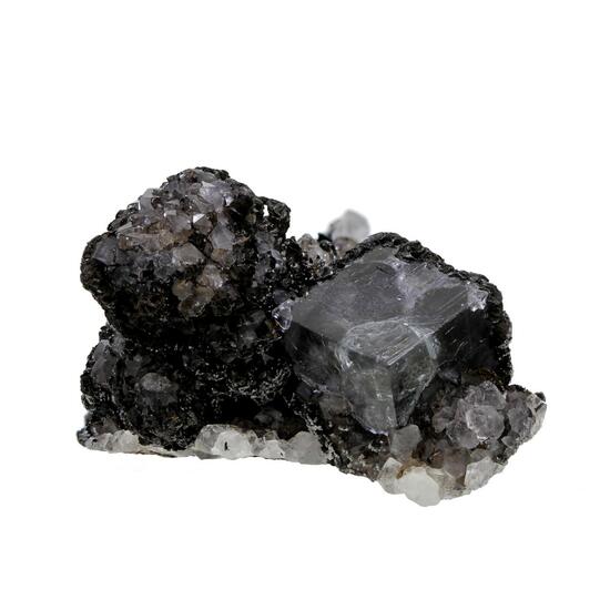 Fluorite With Siderite & Quartz
