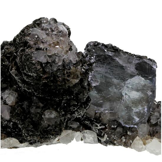 Fluorite With Siderite & Quartz