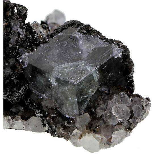 Fluorite With Siderite & Quartz
