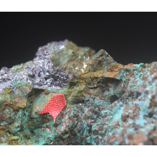 Silver Cuprite & Malachite