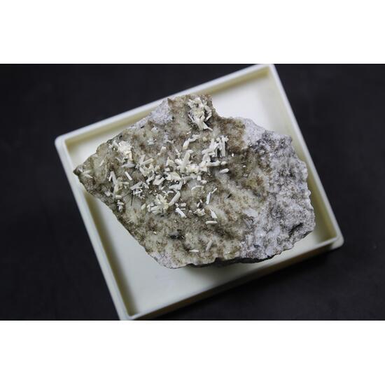 Laumontite With Tourmaline