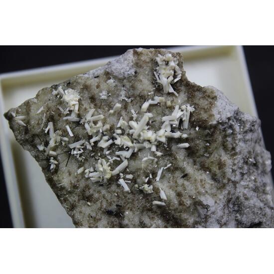 Laumontite With Tourmaline